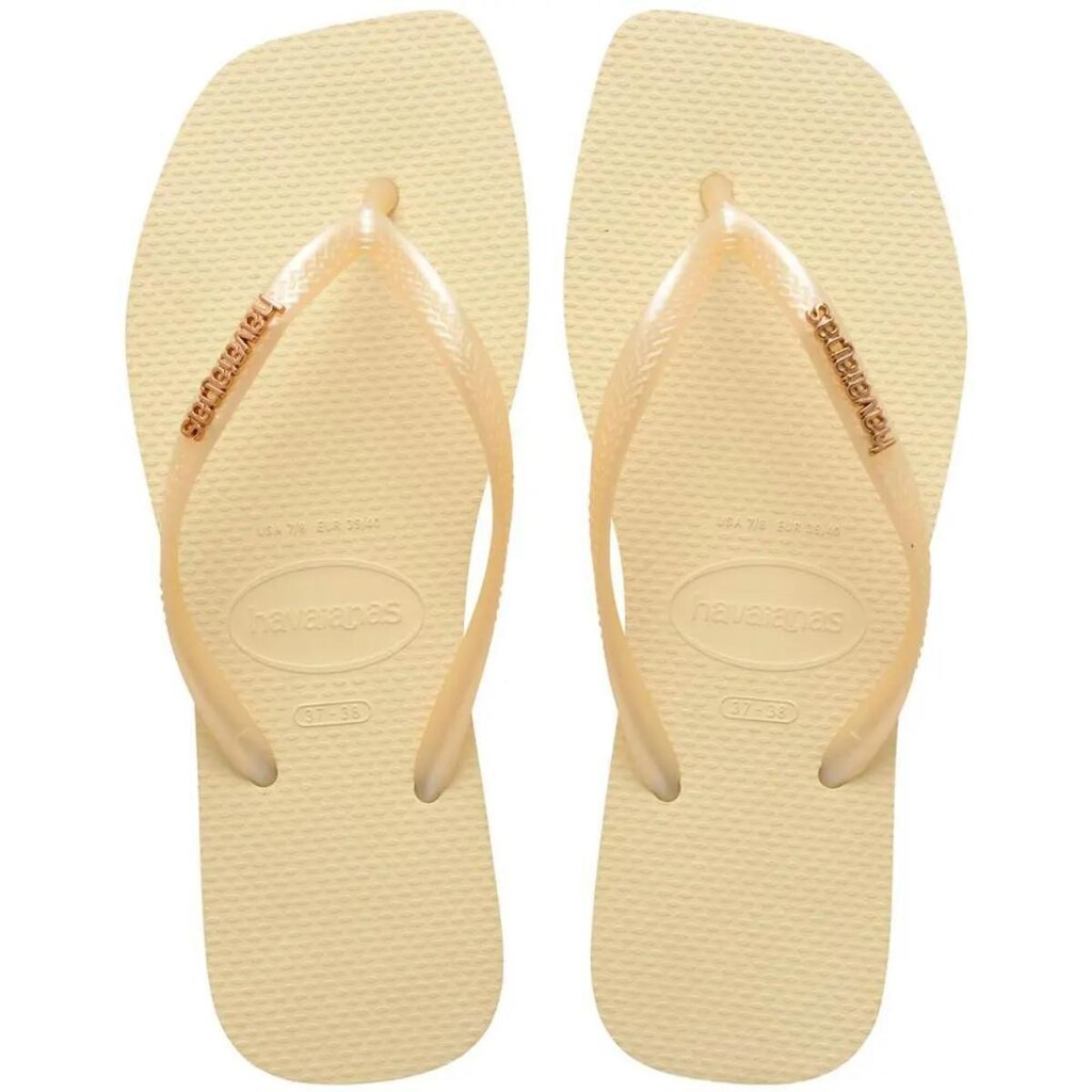 Chinelo Havaianas Slim Square Logo Metallic Feminino