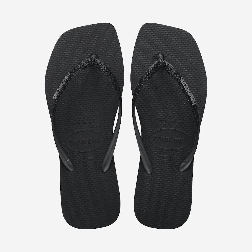 Chinelo Havaianas Slim Square Sparkle Preto