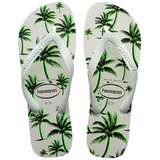 Chinelo Havaianas Top Aloha Masculino - Branco Menor preço em Chinelo Havaianas Top Aloha Masculino - Branco