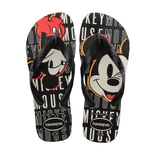 Chinelo Havaianas Top Disney 2 - Produto Original - Preto Menor preço em Chinelo Havaianas Top Disney 2 - Produto Original - Preto