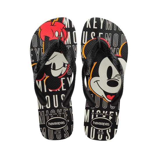 Chinelo Havaianas Top Disney Mickey - PRETO - 43/44 - Preto Menor preço em Chinelo Havaianas Top Disney Mickey - PRETO - 43/44 - Preto