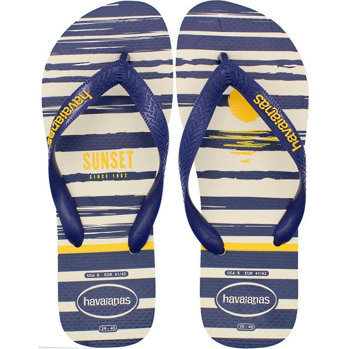Havaianas Brazil Logo Flip Flops For Men - Navy Blue, Size 11-12 US, Comfortable Beach & Casual Sandals