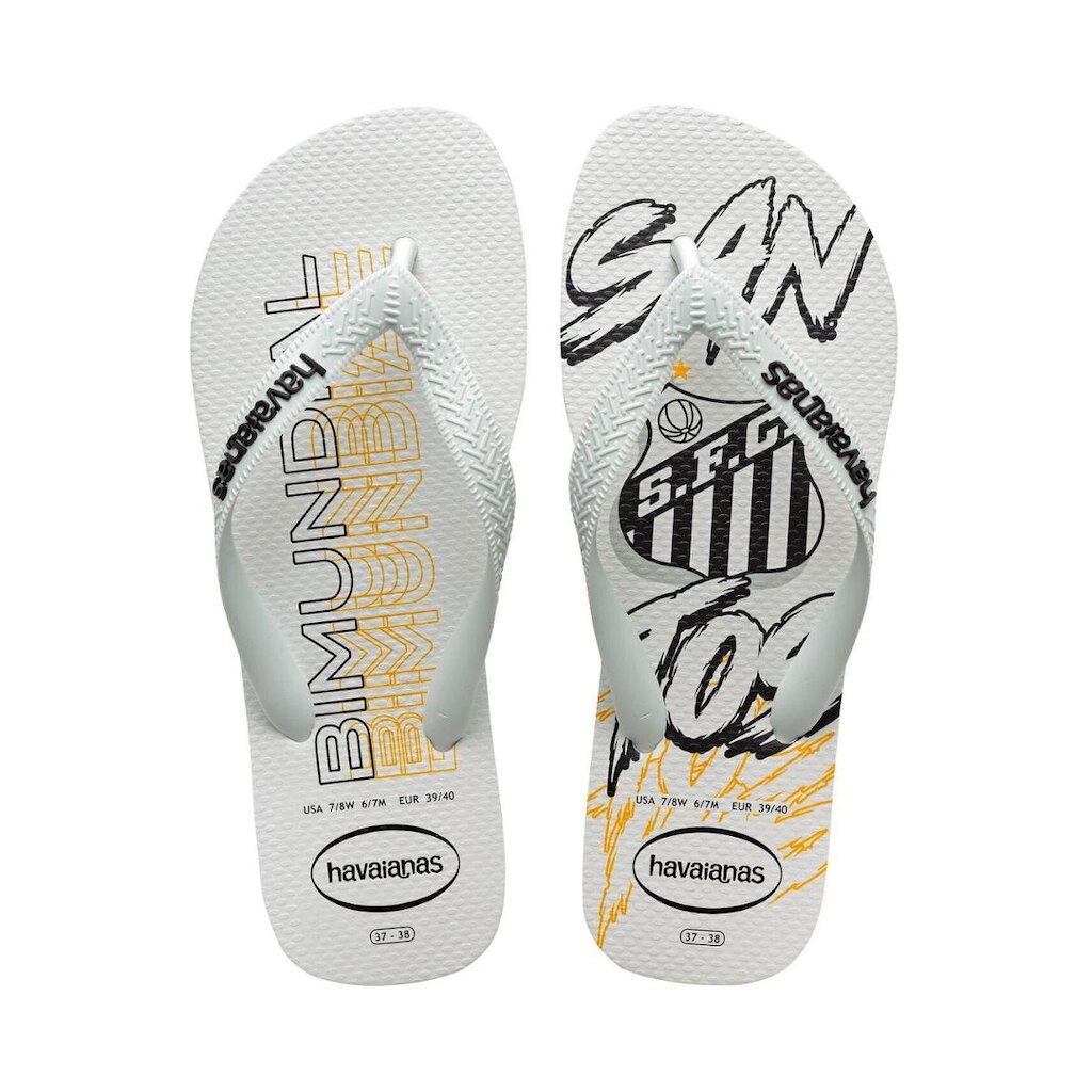 Chinelo Havaianas Top Times Santos Futebol Clube Original