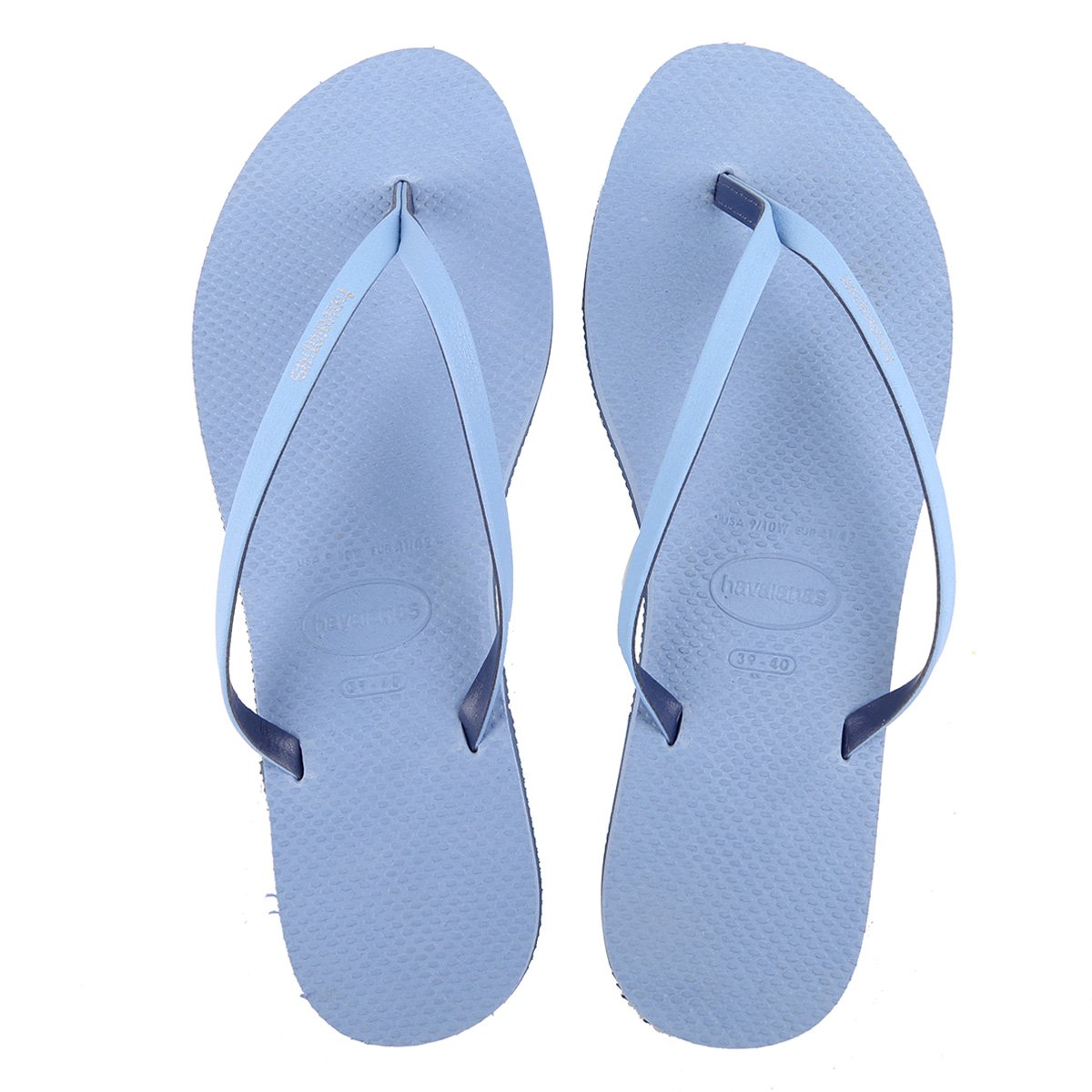 chinelo havaianas azul feminino