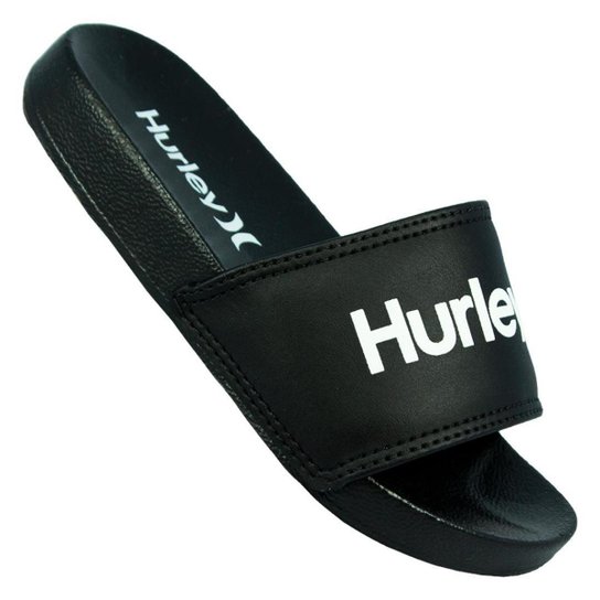 Chinelo Hurley Slide&Only Masculino - Preto Menor preço em Chinelo Hurley Slide&Only Masculino - Preto