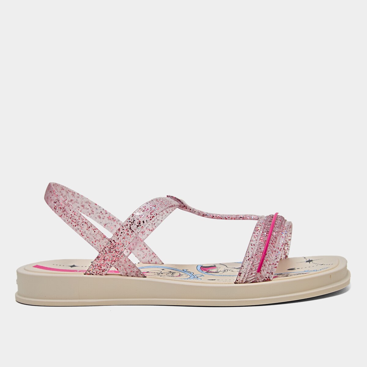 Chinelo Infantil Grandene Ipanema Disney Lovely Sand Menina Bege Rosa