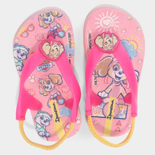 Chinelo Infantil Grendene Patrulha Canina - Rosa+Amarelo Menor preço em Chinelo Infantil Grendene Patrulha Canina - Rosa+Amarelo