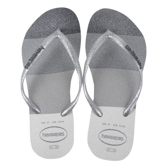 Chinelo Infantil Havaianas Glow Feminino - Branco Menor preço em Chinelo Infantil Havaianas Glow Feminino - Branco