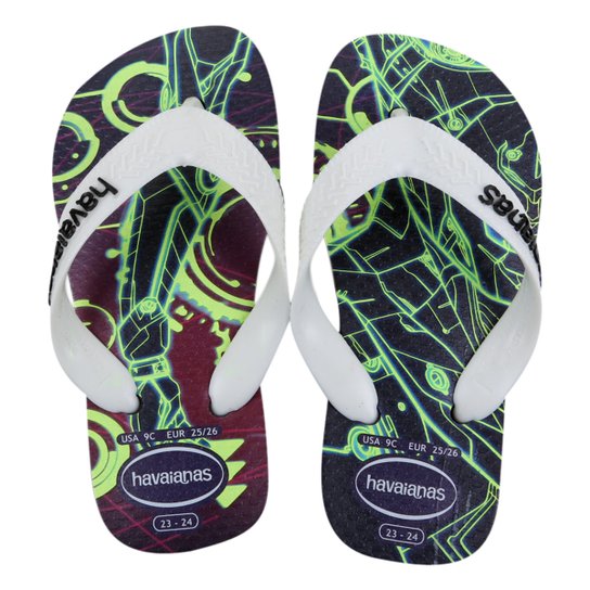 Chinelo Infantil Havaianas Kids 4 Nite Masculino - Preto+Branco Menor preço em Chinelo Infantil Havaianas Kids 4 Nite Masculino - Preto+Branco