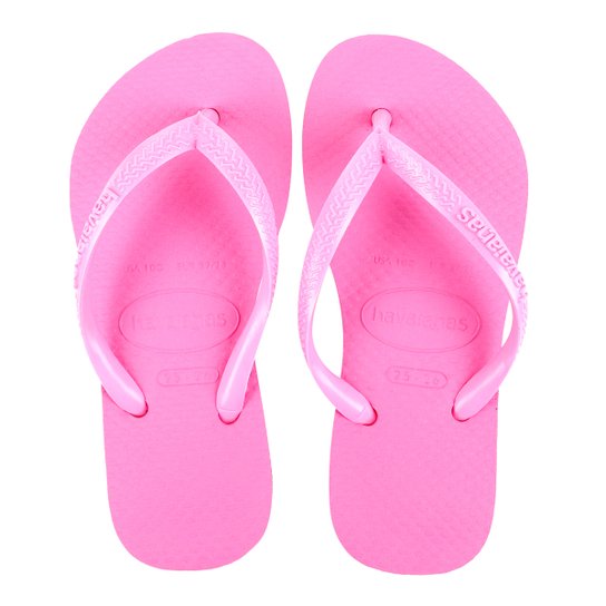 Chinelo Infantil Havaianas Slim Feminino - Rosa Menor preço em Chinelo Infantil Havaianas Slim Feminino - Rosa