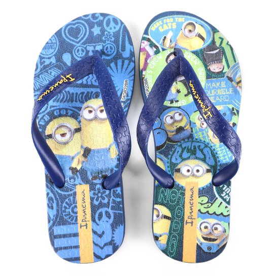Chinelo Infantil Ipanema Minions Menino - Azul+Verde Menor preço em Chinelo Infantil Ipanema Minions Menino - Azul+Verde