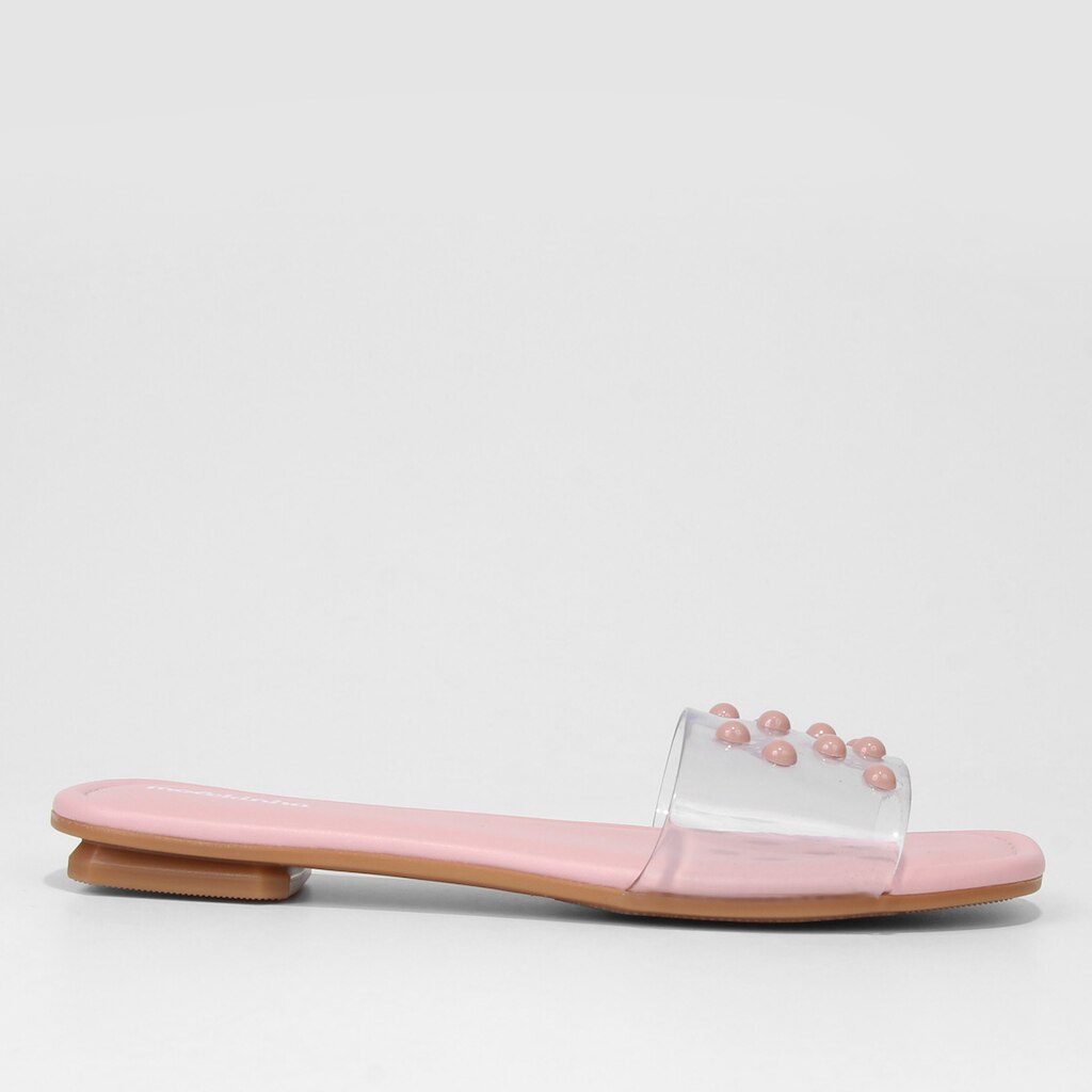 Chinelo Infantil Molekinha Slide Vinil Com Spike Feminino