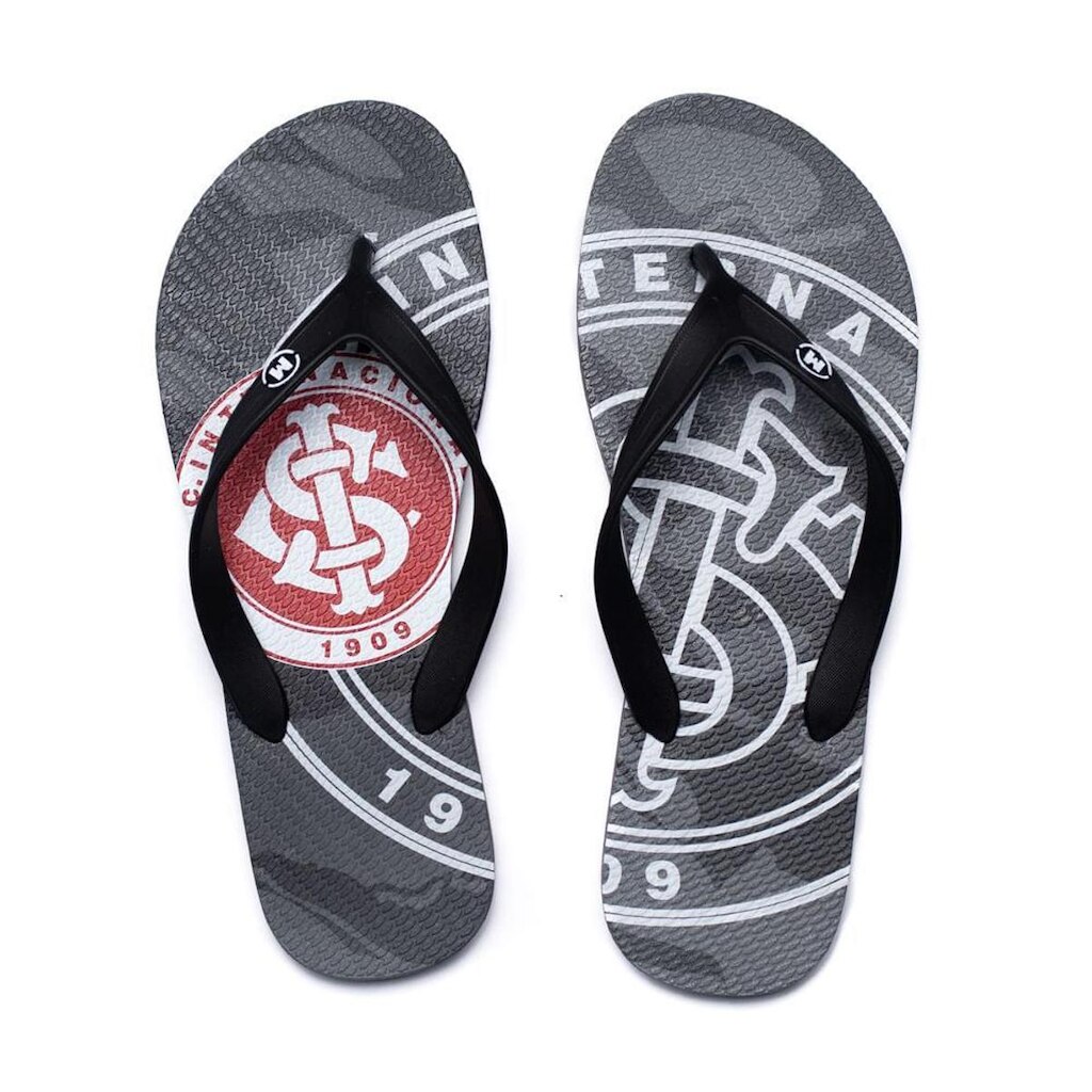Chinelo Infantil Molekinho Inter PVC Preto/Vermelho