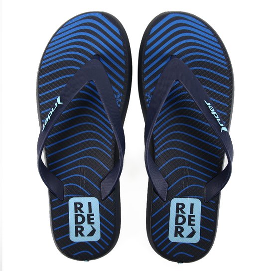 Chinelo Infantil Rider R1 Style - Preto+Azul Menor preço em Chinelo Infantil Rider R1 Style - Preto+Azul