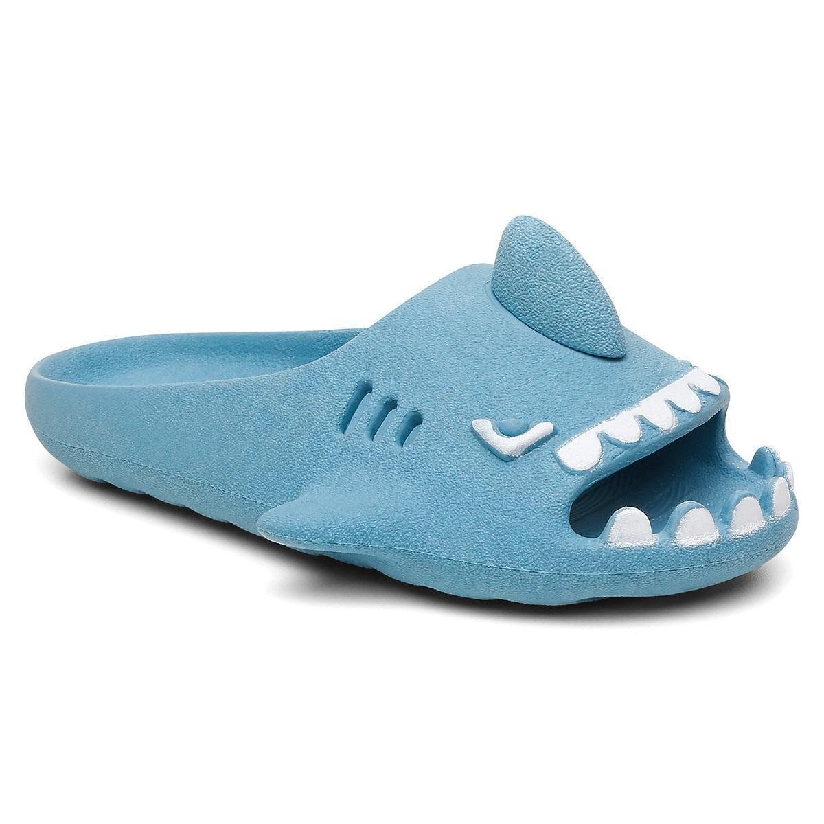 Chinelo Infantil Slide Sharky Fun Tubarão Divertido Menor preço em Chinelo Infantil Slide Sharky Fun Tubarão Divertido