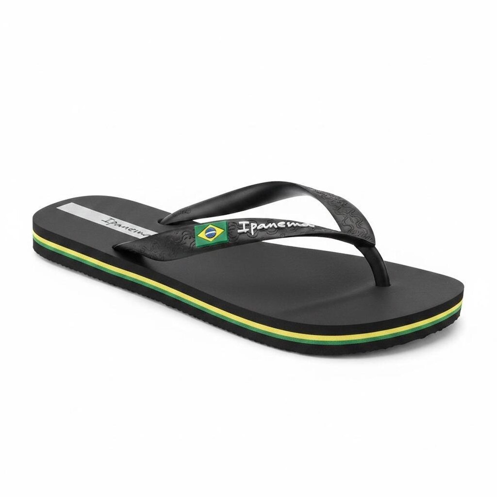 Chinelo Ipanema Clássico Masculino Preto Versátil Dia a Dia