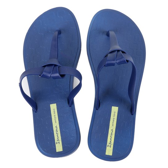 Chinelo Ipanema Nó Feminino - Azul Escuro Menor preço em Chinelo Ipanema Nó Feminino - Azul Escuro