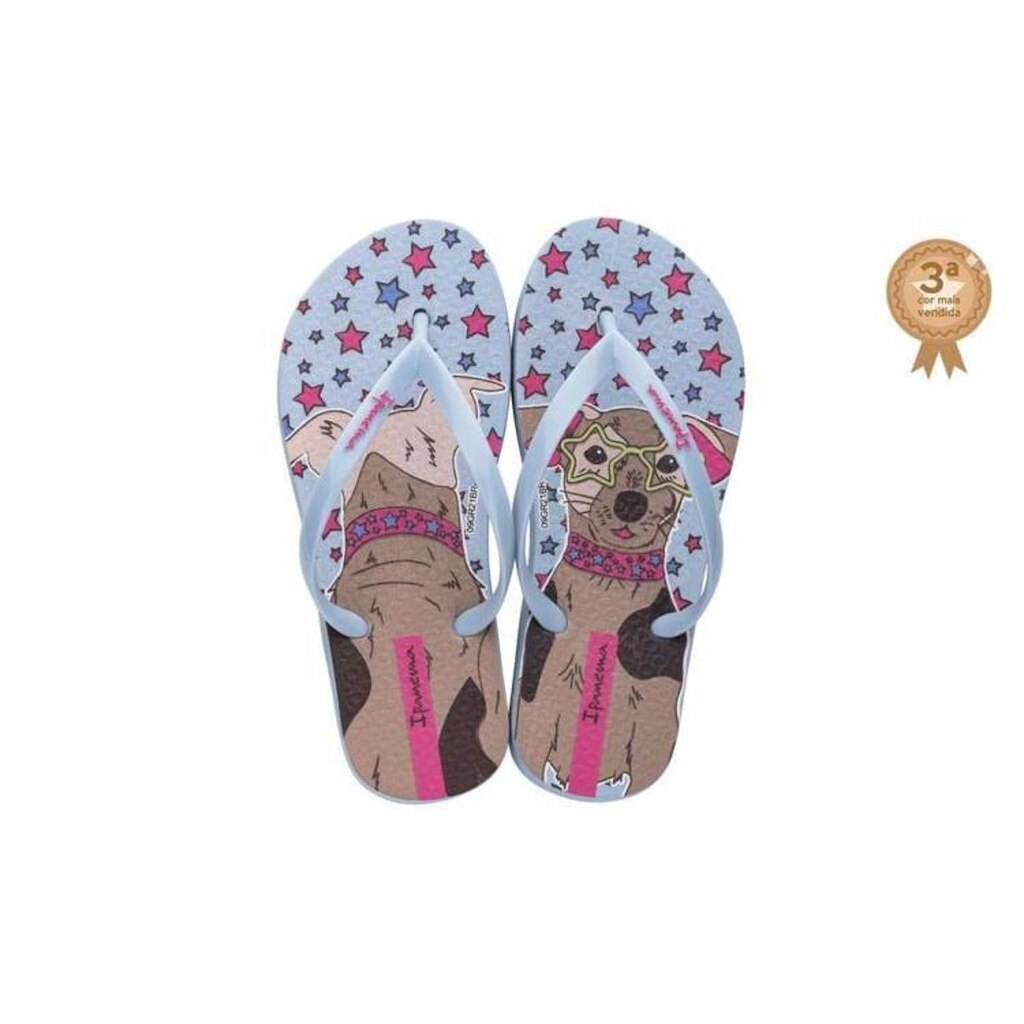 Chinelo Ipanema Pets Pop Infantil - Azulmarrom - 2728