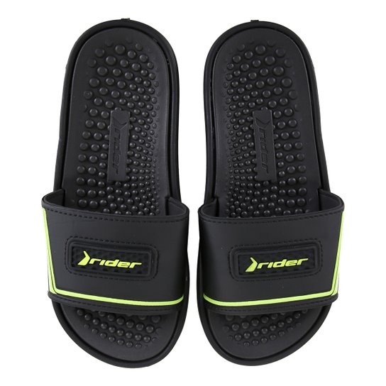 Chinelo Juvenil Rider Pump Slide Unissex - Preto+verde é ruim? Chinelo Juvenil Rider Pump Slide Unissex - Preto+verde é boa?