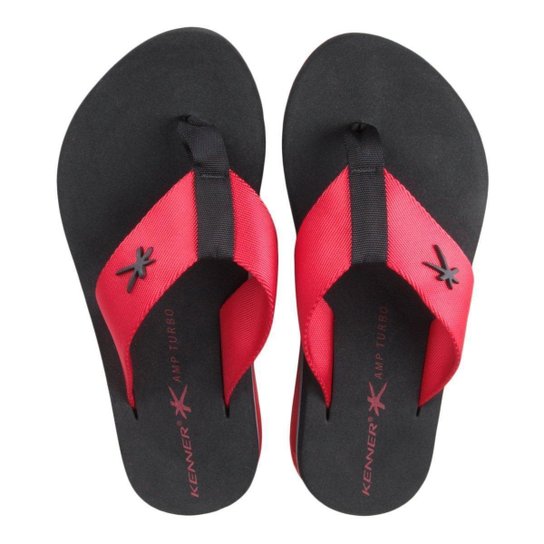 Chinelo Kenner Amp Turbo Block Masculino - Vermelho+Preto Menor preço em Chinelo Kenner Amp Turbo Block Masculino - Vermelho+Preto
