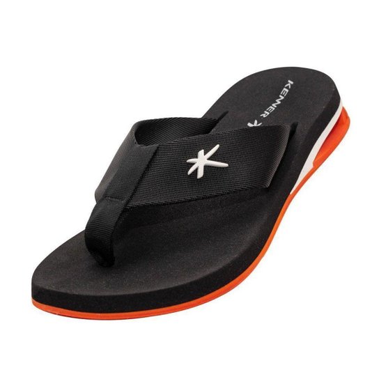 Chinelo Kenner AMP Turbo HKG Masculino - Preto+Laranja Menor preço em Chinelo Kenner AMP Turbo HKG Masculino - Preto+Laranja