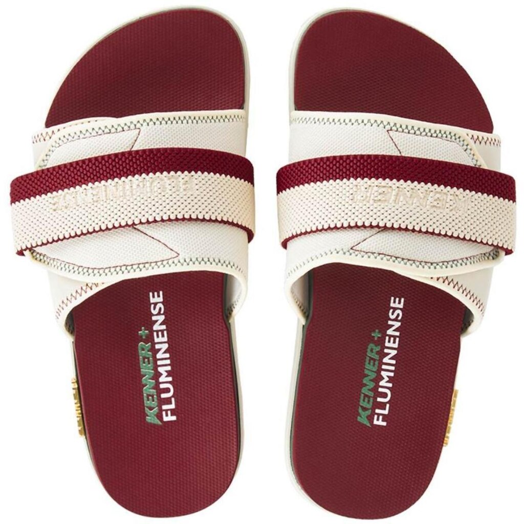 Chinelo Kenner Fluminense Kivah Slide Masculino - Vinho e Verde - 38