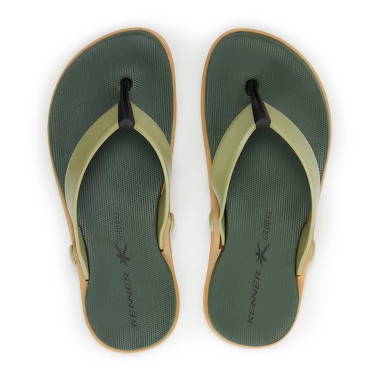 Chinelo Kenner Groove Army Masculino - Verde+Preto Menor preço em Chinelo Kenner Groove Army Masculino - Verde+Preto