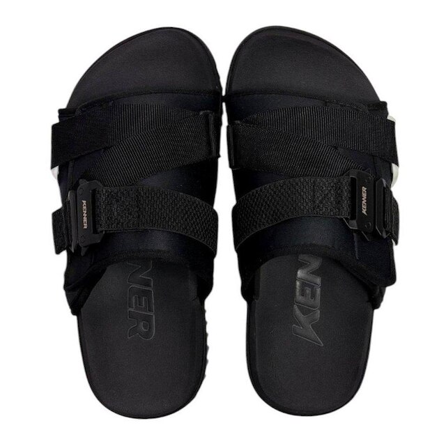 Chinelo Kenner Hyper-Z Fit Nylon Masculino Preto e Branco