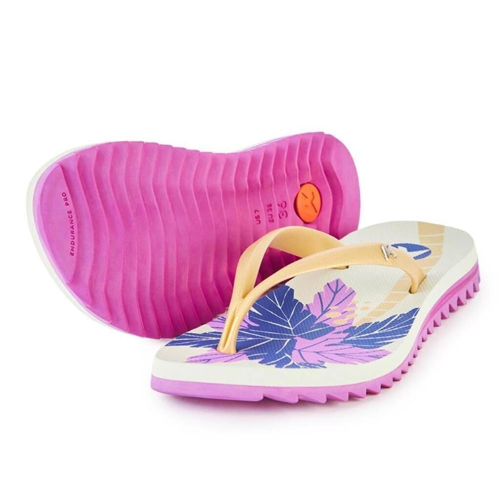 Chinelo Kenner Ibiza Palm Estampada Feminino - Branco e Rosa - 40