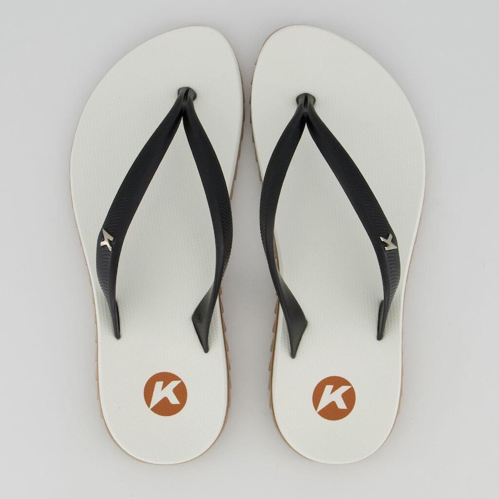 Chinelo Kenner Ibiza Pro Feminino Branco e Preto