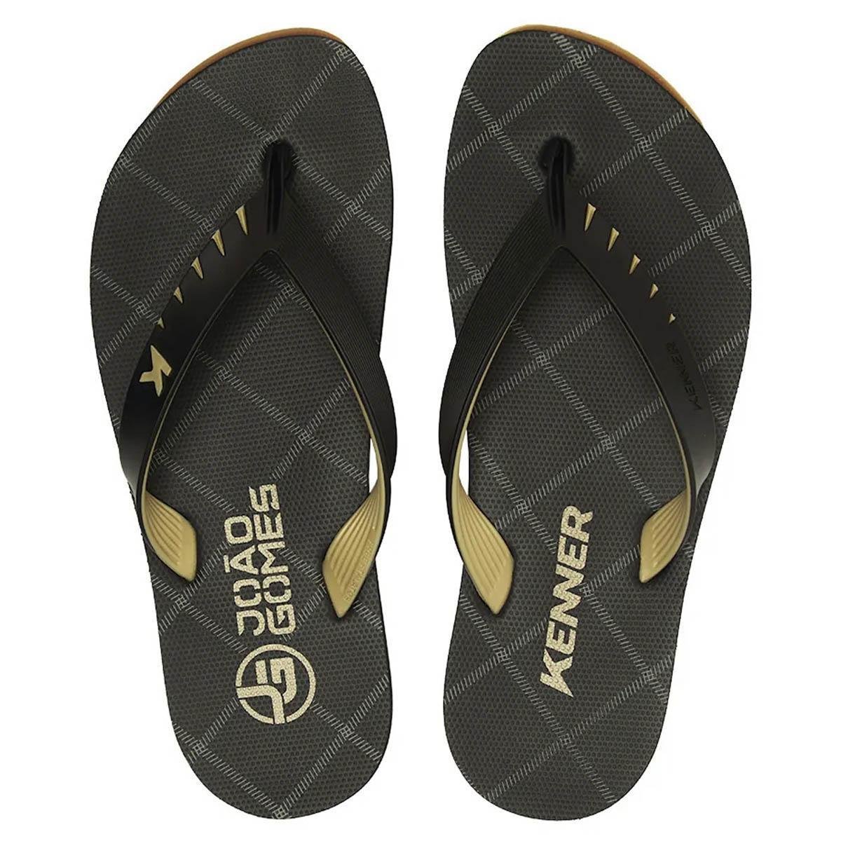 Chinelo Kenner João Gomes Unissex Crepe Preto Netshoes