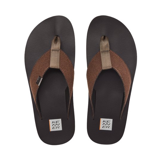 Chinelo Kenner Kasual Suede Masculino - Marrom Menor preço em Chinelo Kenner Kasual Suede Masculino - Marrom