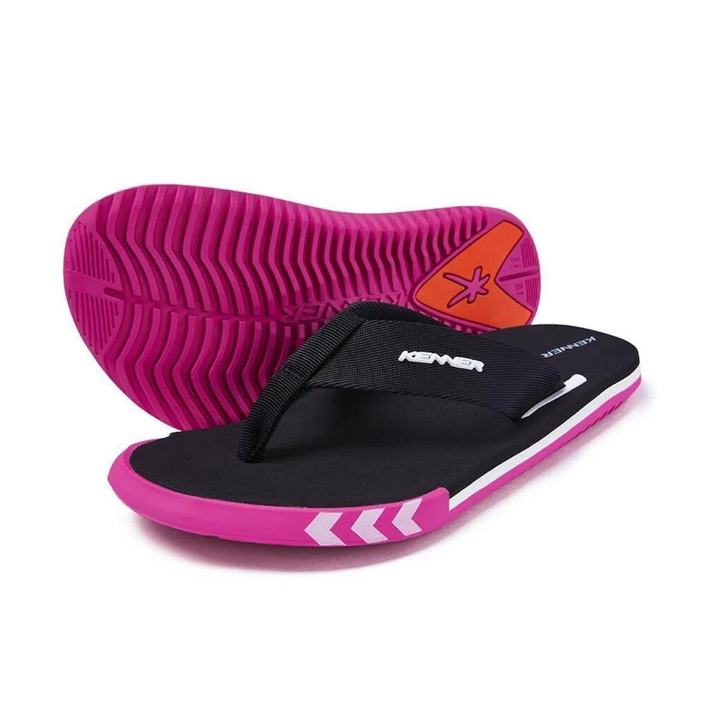 Chinelo Kenner Kick S Arrow Masculino - Preto e Rosa - 38