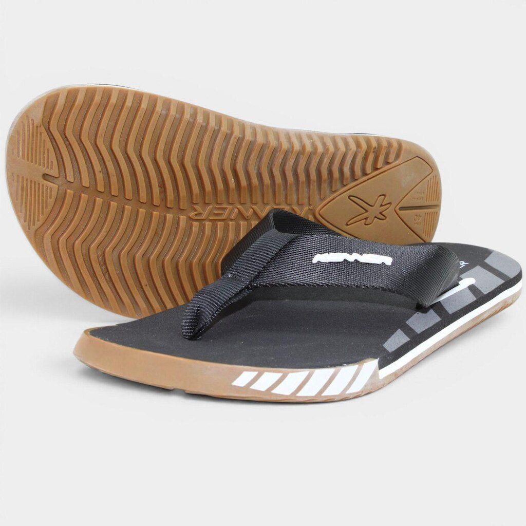 Chinelo Kenner Kick S Up Masculino - Preto e Bege - 35