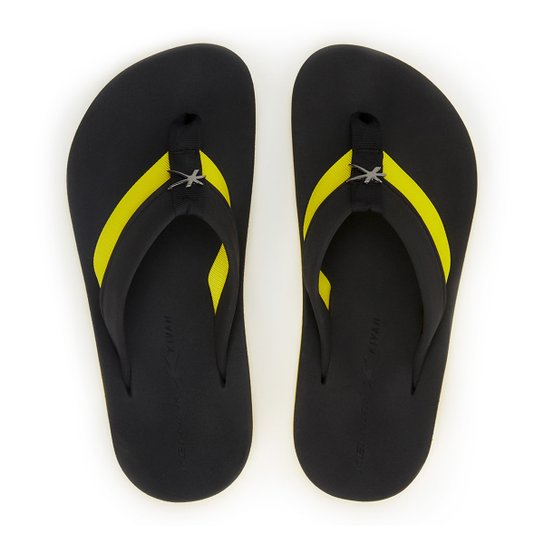 Chinelo Kenner Kivah Cover Highlight Masculino - Preto+Amarelo Menor preço em Chinelo Kenner Kivah Cover Highlight Masculino - Preto+Amarelo