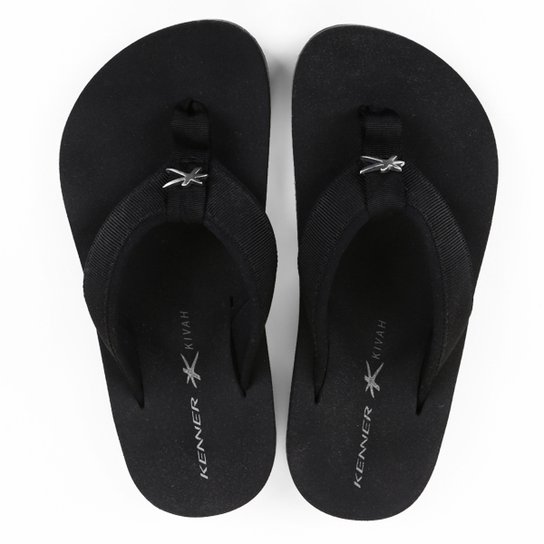 Chinelo Kenner Kivah Cush Silver Masculino - Preto+Prata Menor preço em Chinelo Kenner Kivah Cush Silver Masculino - Preto+Prata