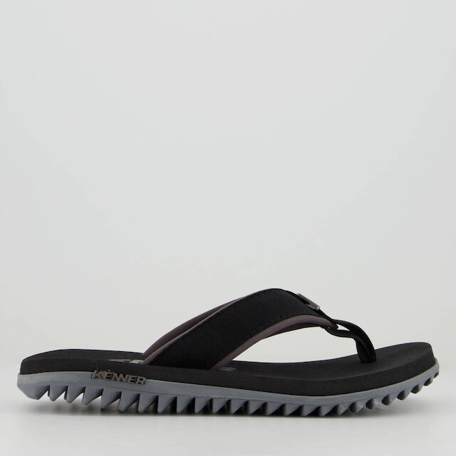 Chinelo Kenner Kivah Cushy Preto e Cinza