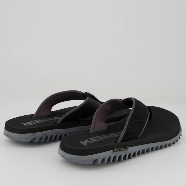 Chinelo Kenner Kivah Cushy Preto e Cinza