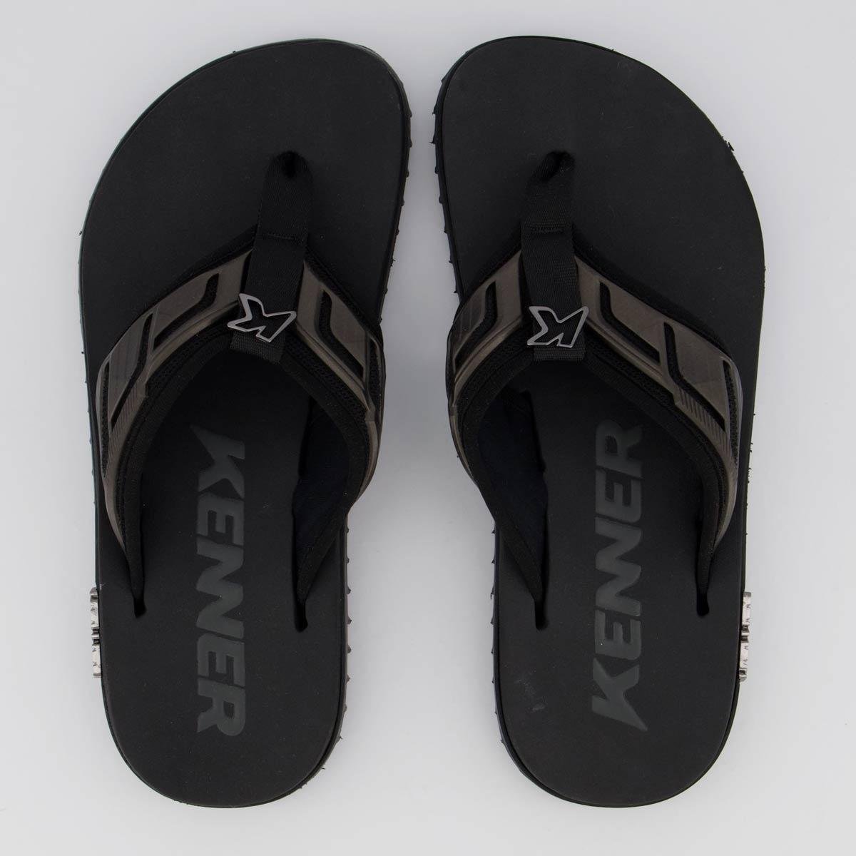 Chinelo Kenner Kivah Full Force Preto e Cinza