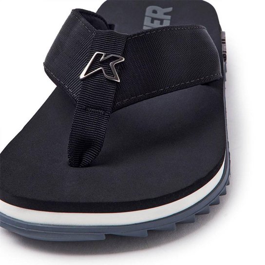 Chinelo Kenner Kivah Line Masculino - Preto e Cinza - 40