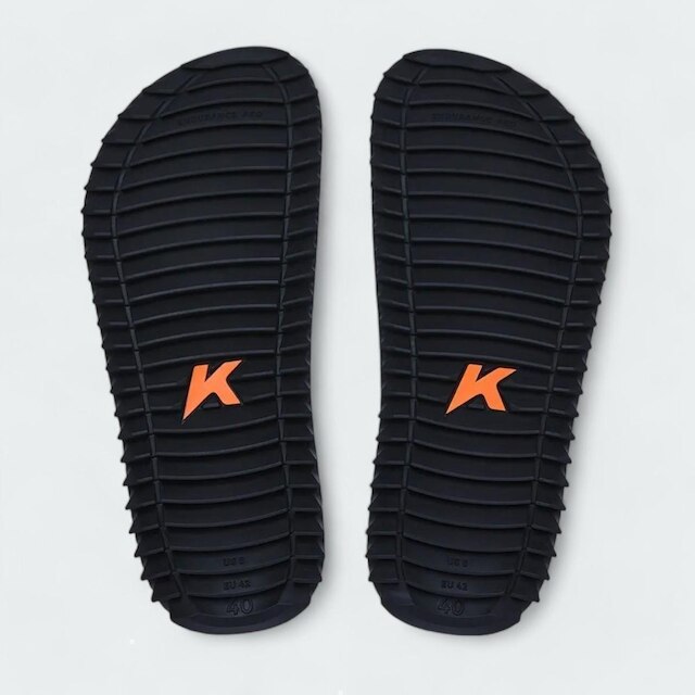Chinelo Kenner Kivah Preto e Dourado