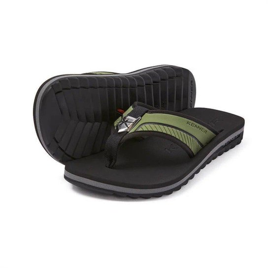 Chinelo Kenner Kivah Slot Masculino - Preto Menor preço em Chinelo Kenner Kivah Slot Masculino - Preto