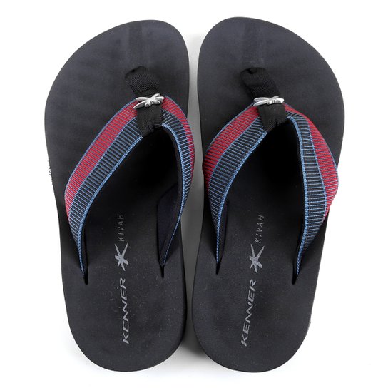 Chinelo Kenner Kivah TKS Duo Masculino - Azul Petróleo+Vermelho Menor preço em Chinelo Kenner Kivah TKS Duo Masculino - Azul Petróleo+Vermelho