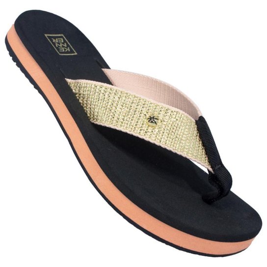 Chinelo Kenner Kyra Glam Feminino - Preto Menor preço em Chinelo Kenner Kyra Glam Feminino - Preto