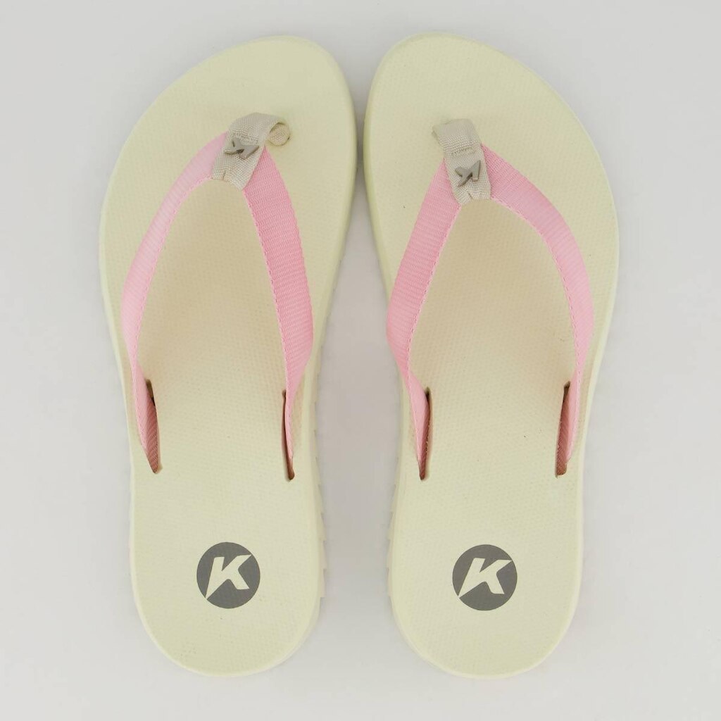 Chinelo Kenner Kyra Slim Feminino Branco e Rosa