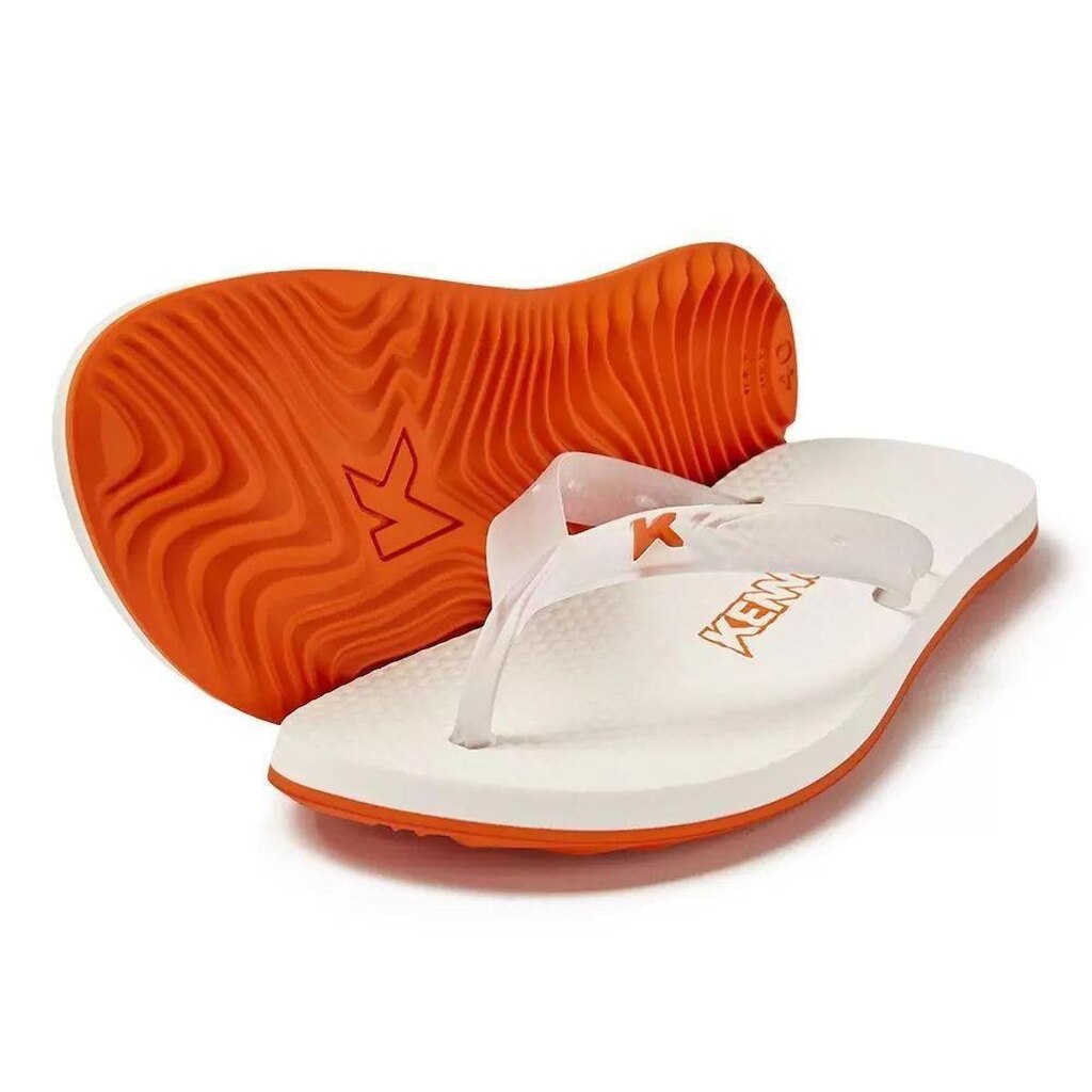 Chinelo Kenner New Summer DGX-02 Branco Laranja