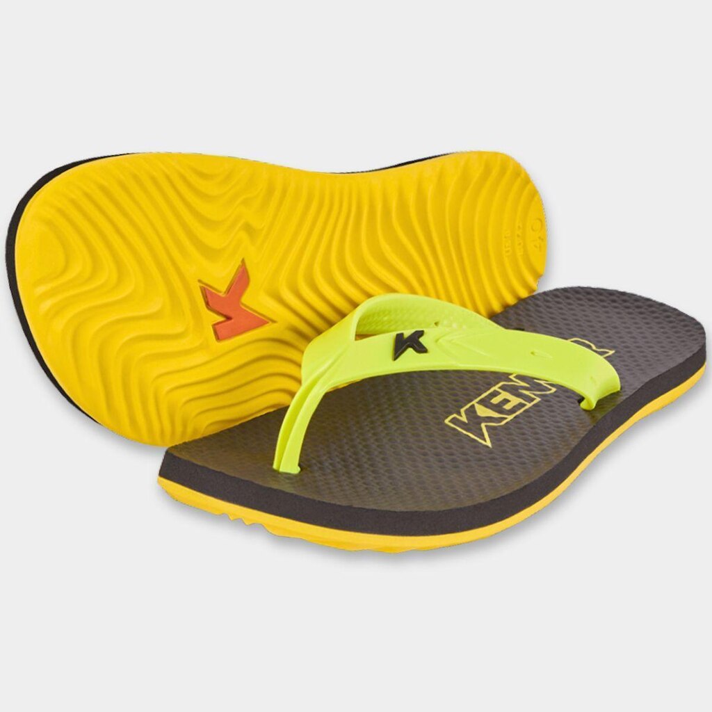 Chinelo Kenner New Summer Lisa Masculino - Preto e Amarelo - 45