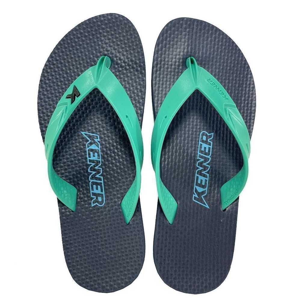 Chinelo Kenner New Summer Masculino - Marinho e Verde - 41