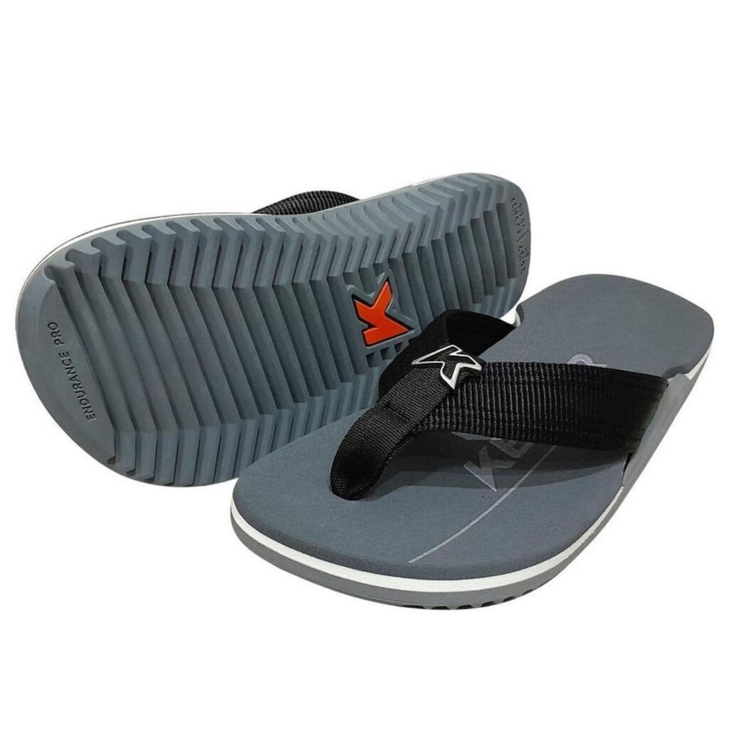 Chinelo Kenner Nk6 Pro Cinza Preto