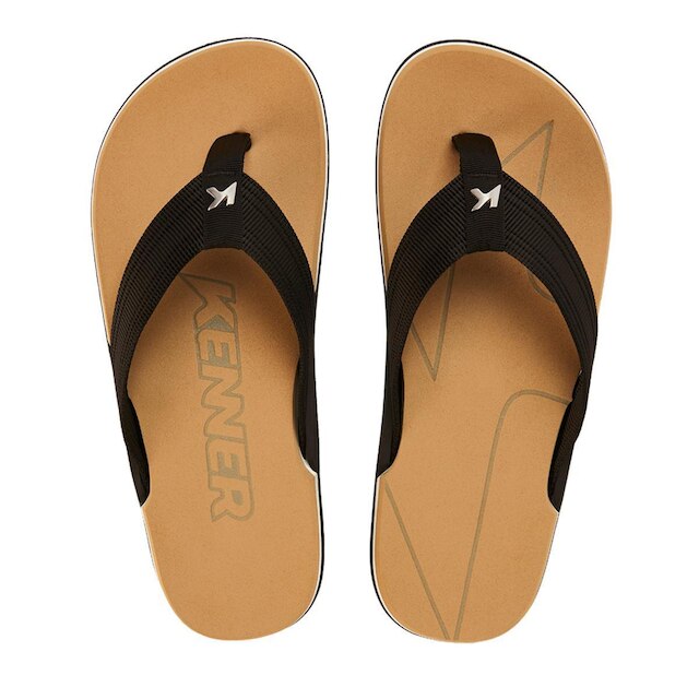 Chinelo Kenner Nk6 Pro Preto Branco Caqui Original - Bege | Netshoes
